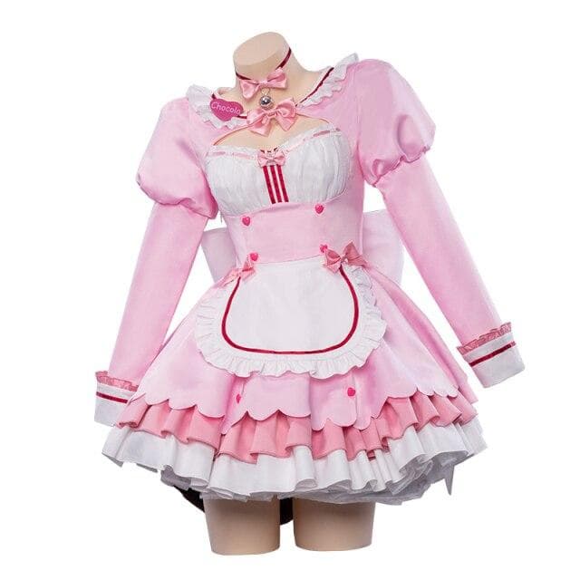 Uwowo Game Vol.4 Chocolate Maid Costume Cosplay Special Costume Cute Blue Dress Girl Girl Clothes XL pink