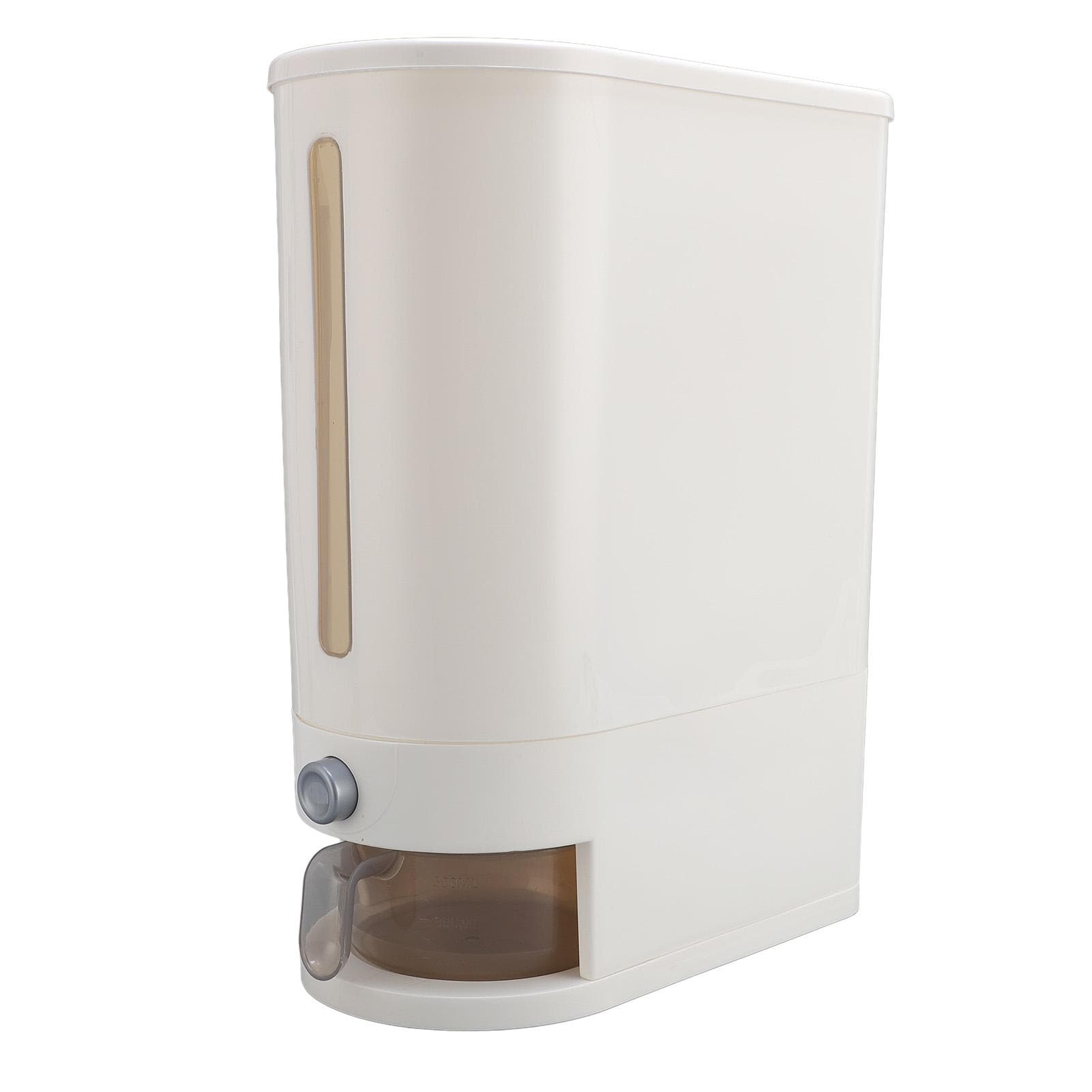 Rice Dispenser with Cup 10KG PP Sealed Dry Food Storage Grain Container Bin for Pantry Kitchen