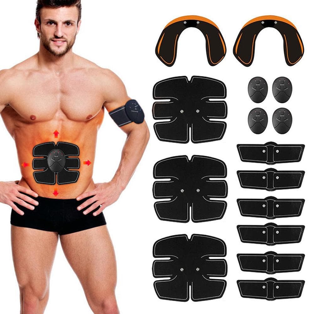 15pcs EMS Ultimate Muscle Stimulator Training Gear Hip Trainer Set Fitness Equipment Fit Full Body black