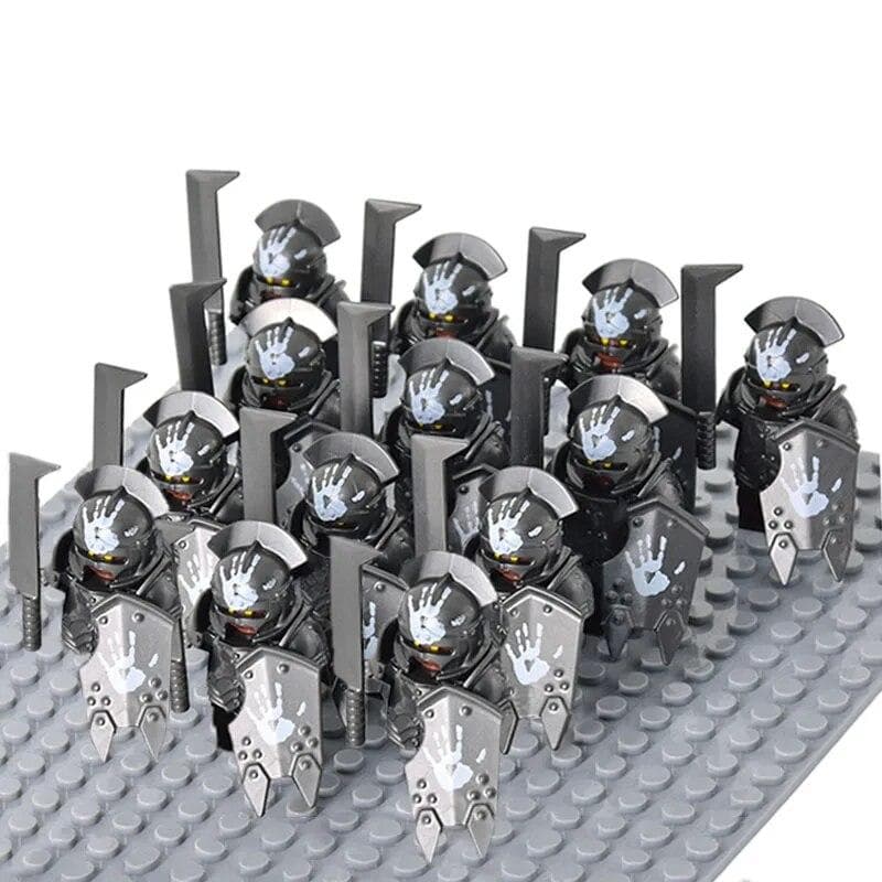 13pcs Medieval Age Castle Knights Military War Armored Rome Soldiers Spartan Warrior Figures With Sword Building Block Set Toys