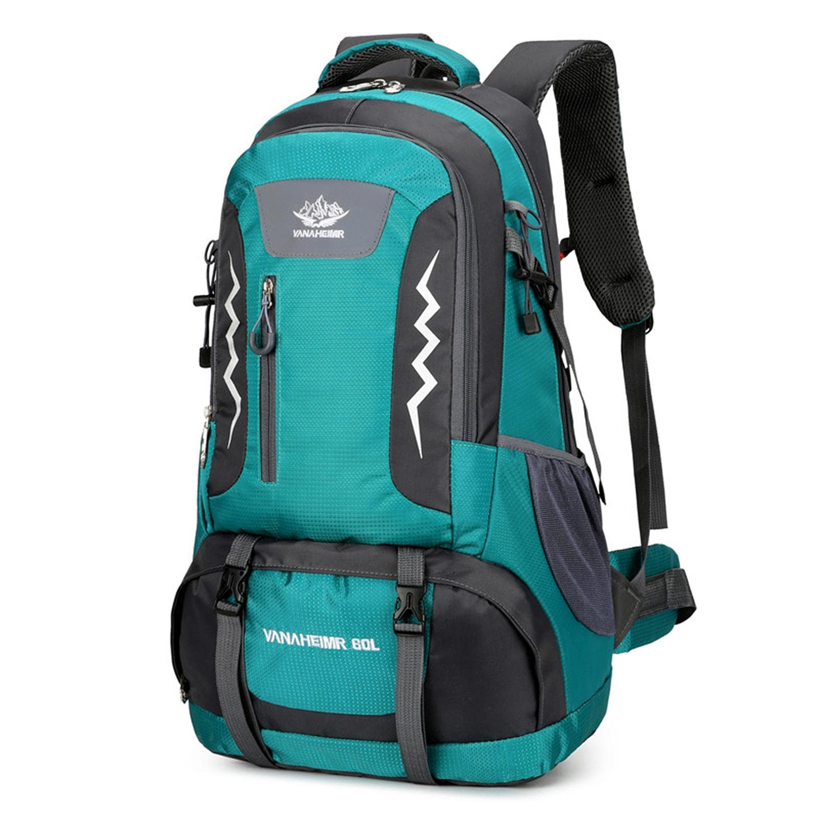 Hiking Backpack 60L Water-resistant Camping Backpack for Men and Women Outdoor Sport Travel green