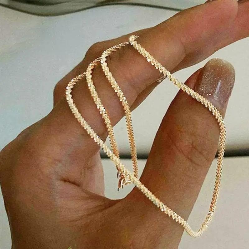1pc Fashion Elegant Gold Plated Silver Gypsophila Star Necklace For Men Women ,Universal Couple Necklace Jewelry Accessories Gift gold