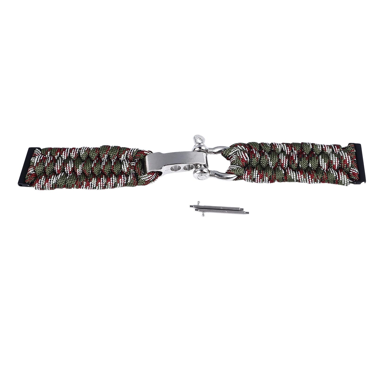 Replacement Watch Strap Watch Woven Band Nylon Paracord Woven Handmade Watch Strap for Suunto 7 9 green