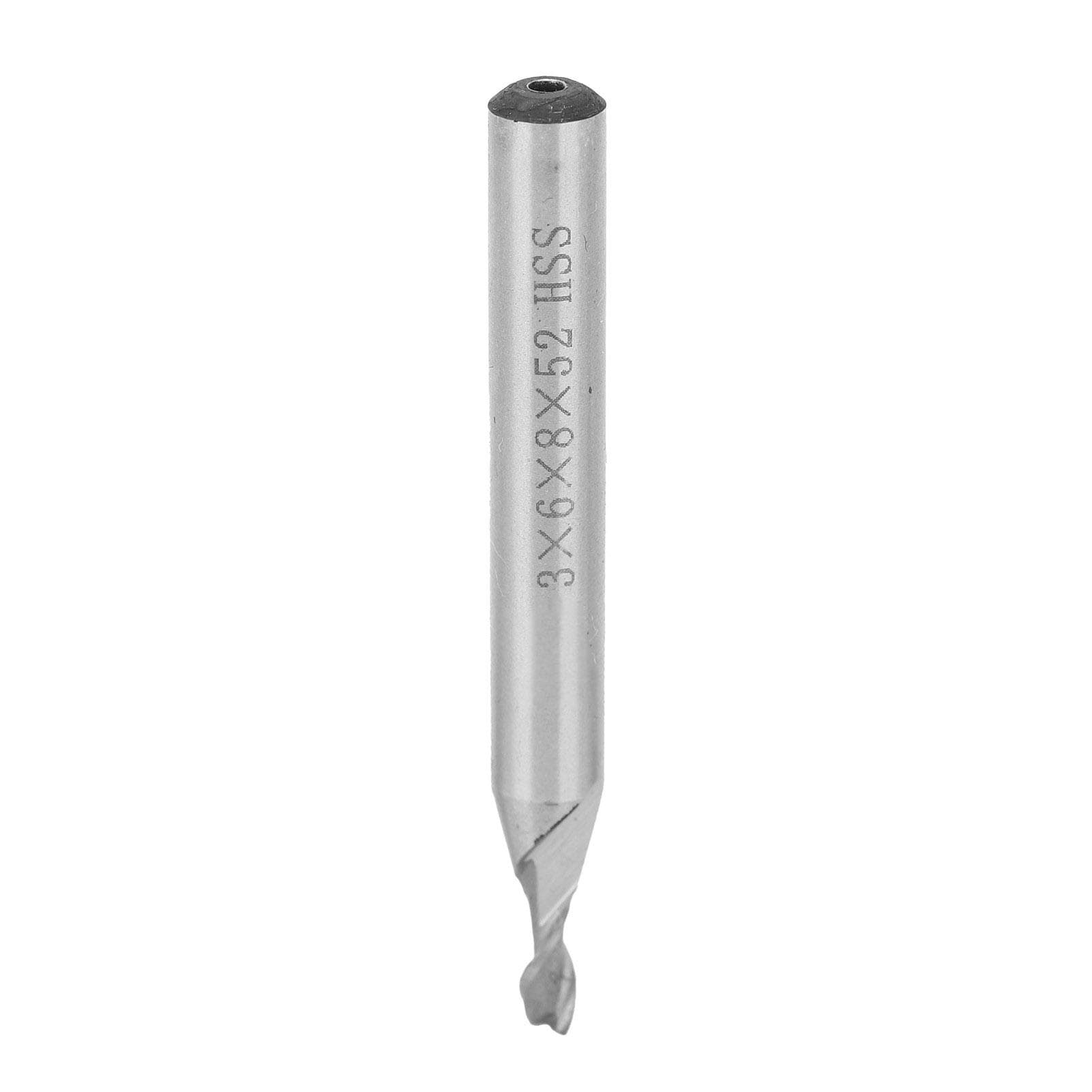 Spiral End Mill High Speed Steel 2?Flute Straight Shank CNC Milling Cutter Tool Hardware5x6x13x57