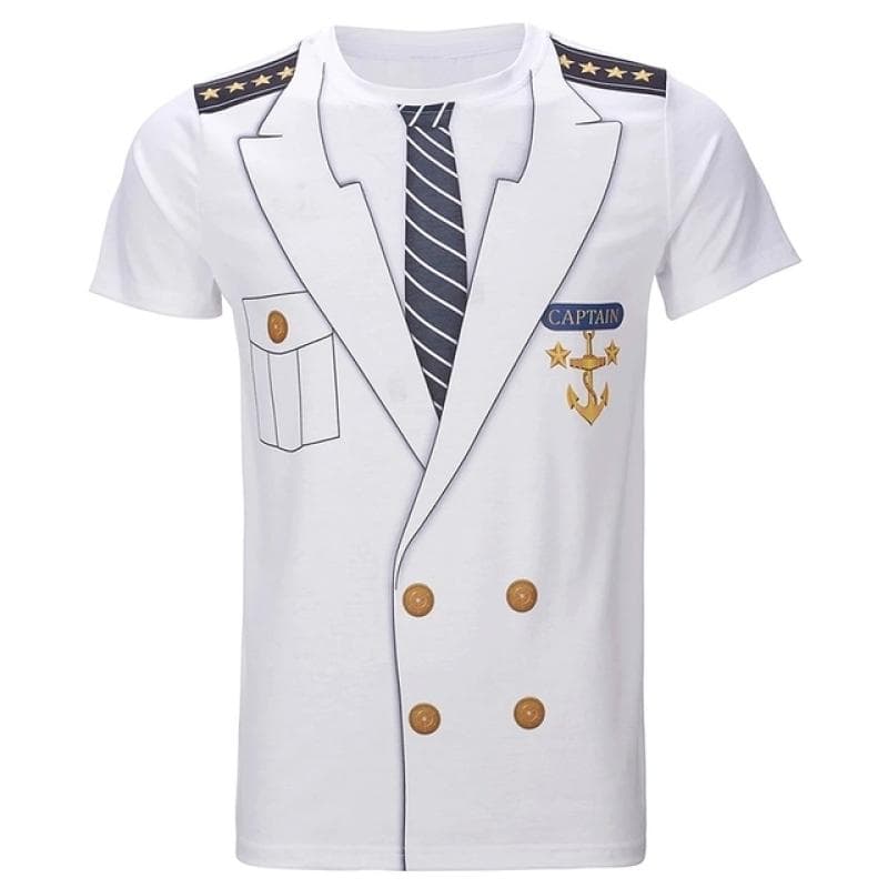 Summer Men's T-shirts 3d Police Uniform Print O-neck Short Sleeve Fashion Cosplay Clothing Oversized Streetwear Tops Tee Shirts 4XL
