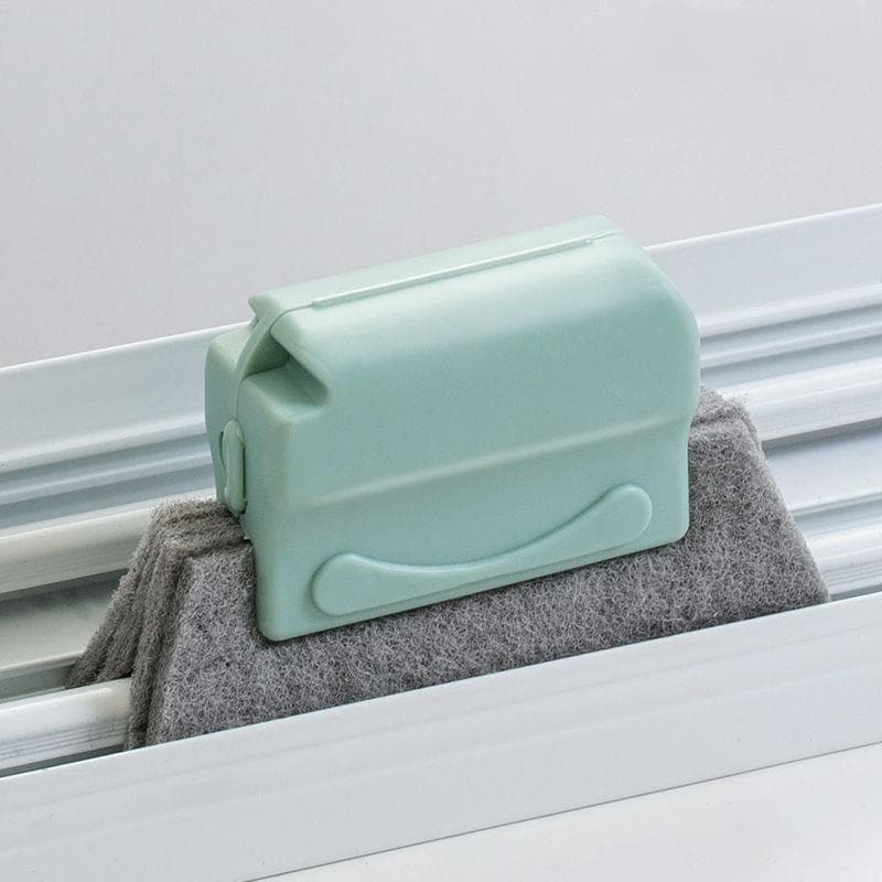 Groove Cleaning Brush Creative Window Cloth Window Cleaning Brush Windows Slot Cleaner Brush Clean Window Slot Clean Tool green