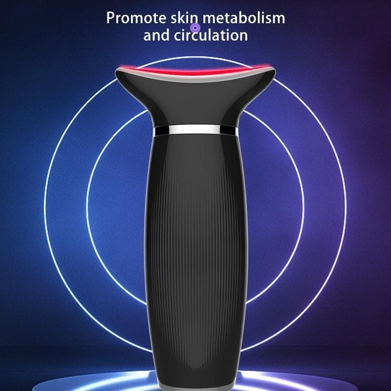 Neck Beauty Instrument Phototherapy Beauty Instrument Neck Massager Vibration Massage Import Lifting Firming Color Light Instrument black