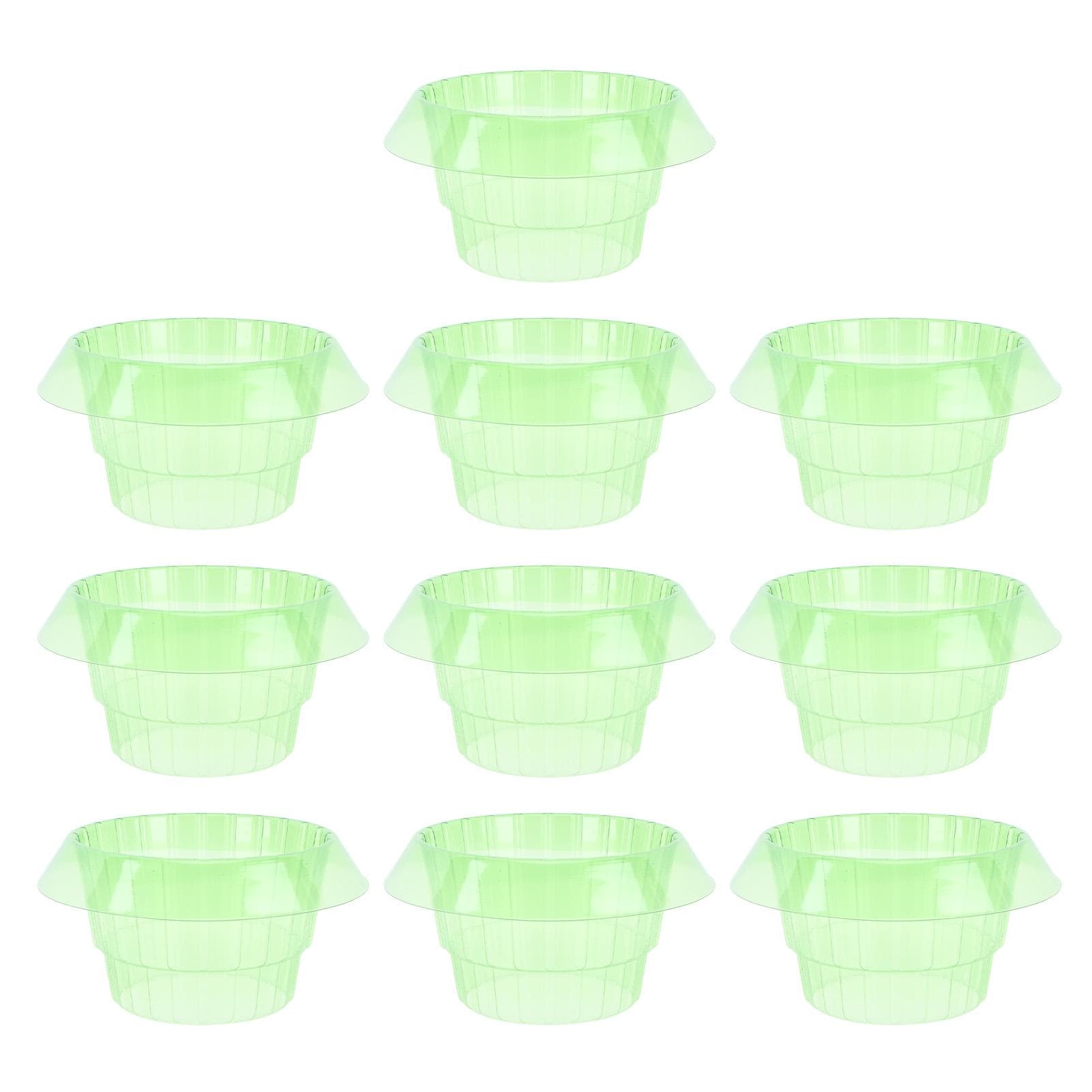 10pcs Green Garden Cloches Plastic Plant Round Cover Reusable Plant Seed Humidity Domes for Home
