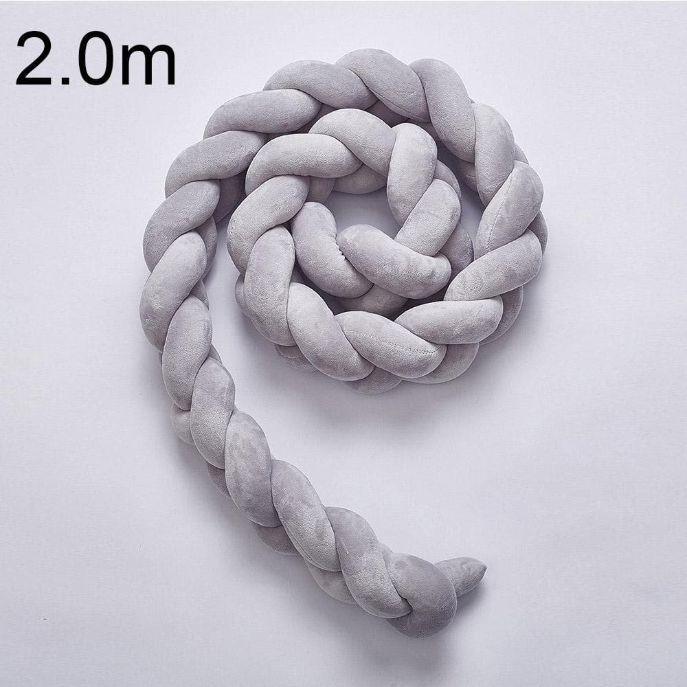 Baby Bed Bumper Crib Pad Protection Weaving Plush Baby Bedding Accessory Infant Room Decoration C200