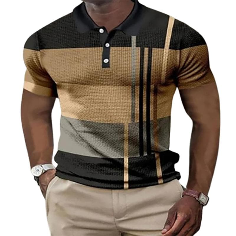 Summer Men Fashion and Casual Short Sleeve Polo Shirt M