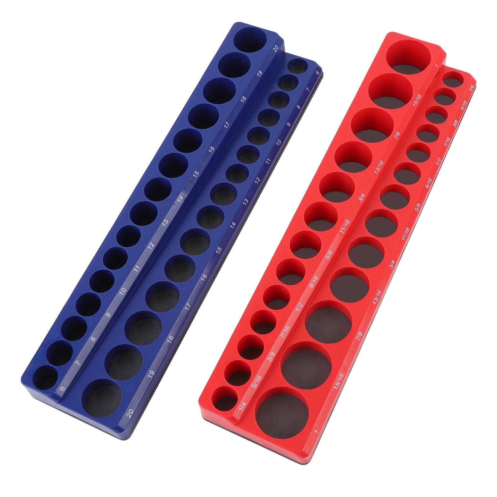 38 Inch Drive Magnetic Socket Organizer Powerful Magnet Metric SAE Socket Holder Trays 2pcs