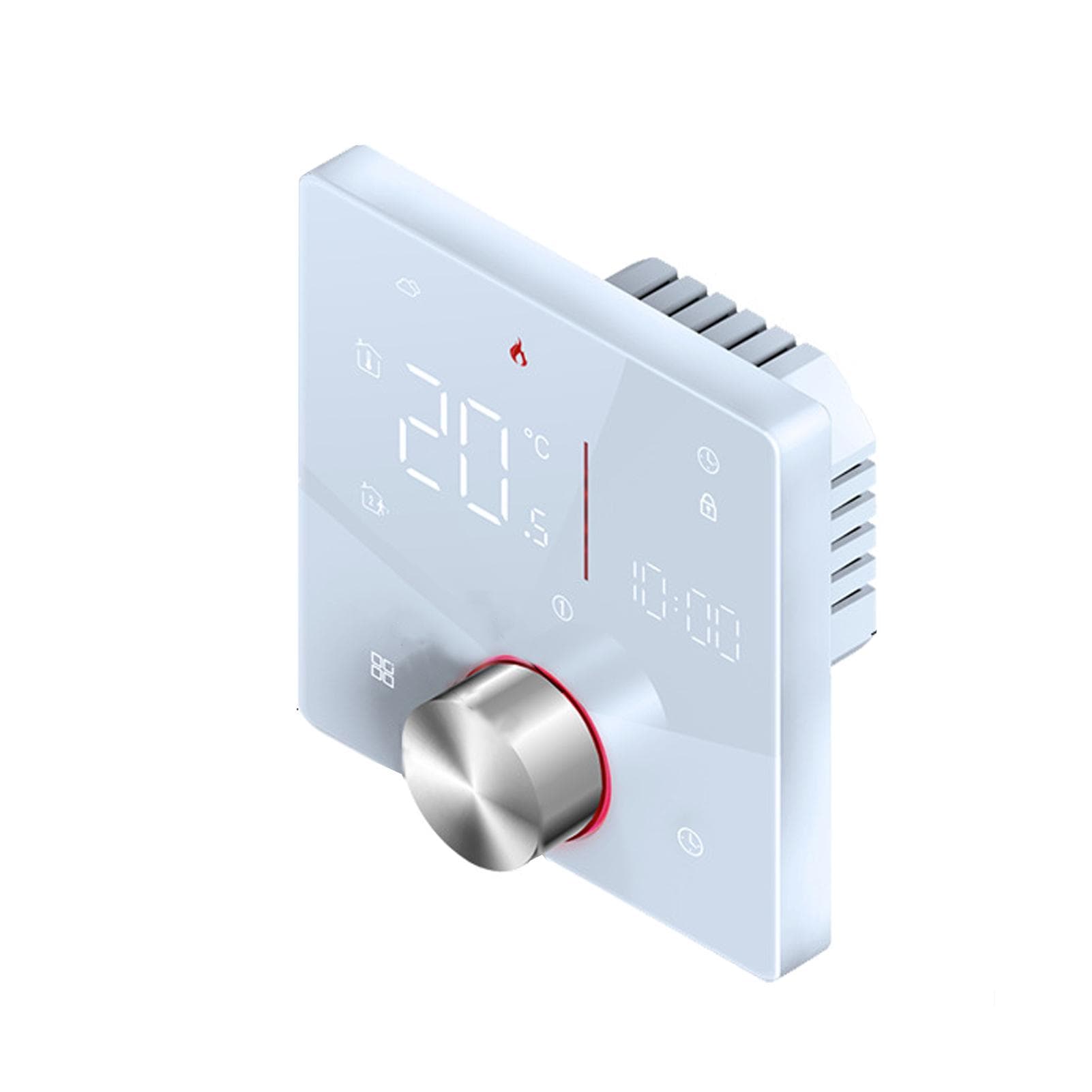 WIFI Smart Heating Thermostat Digital Temperature Controller Mobile Phone APP Control Touchscreen Electric Heating white