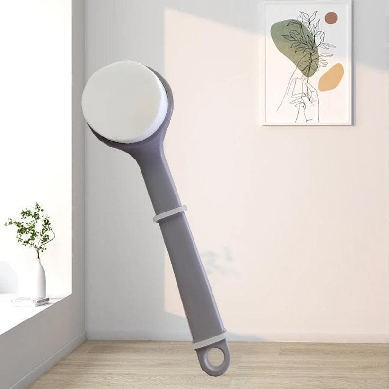 1Pcs Multi-Function Lotion Sunscreen Ointment Applicator Long Handle Body Cleaner Shower Brush Sunscreen Back Applicator Gray