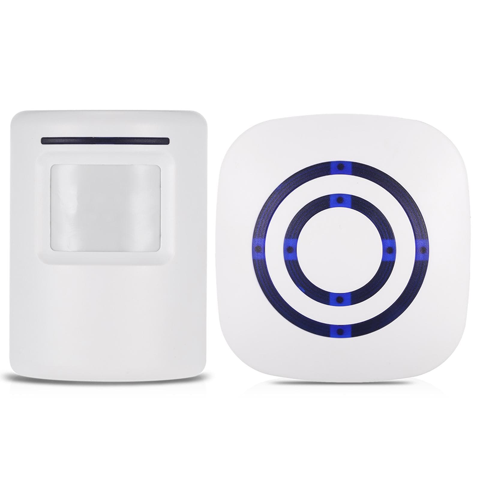 Wireless PIR Motion Sensor Doorbell 38 Chimes Volume Adjustment Long Transmission Range EU Plug