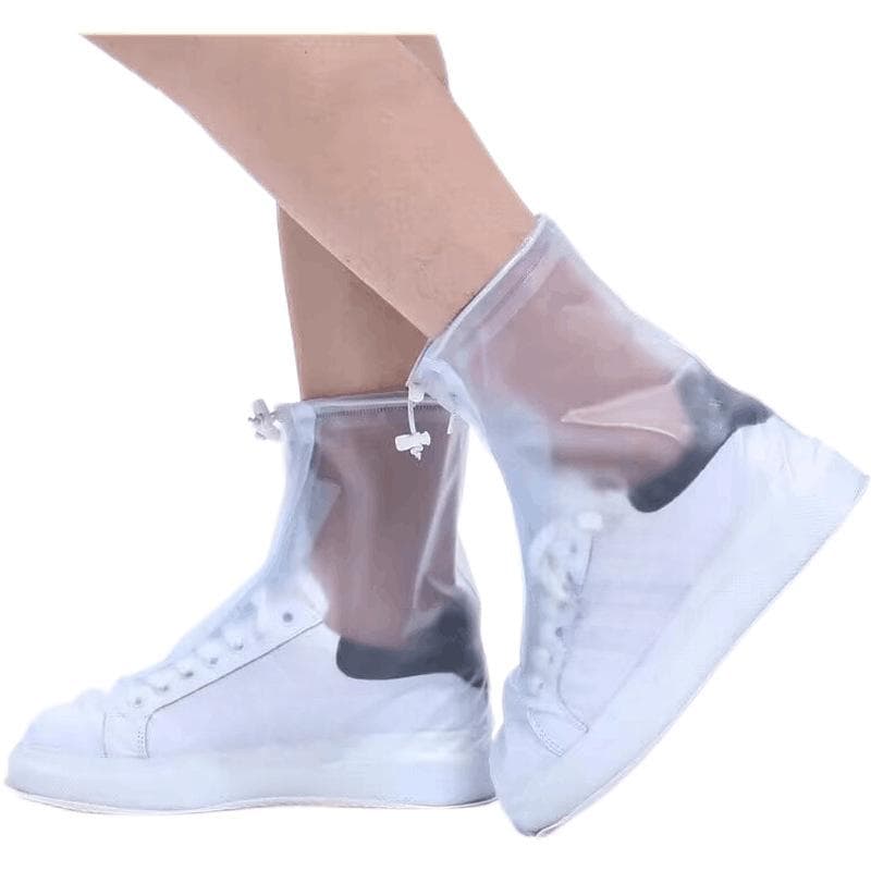 Rain Boots Waterproof Shoe Covers Waterproof Non-slip Rain Shoe Covers Outside Water Shoes Thickened Wear Rain Boots Foot Covers 39-40 white