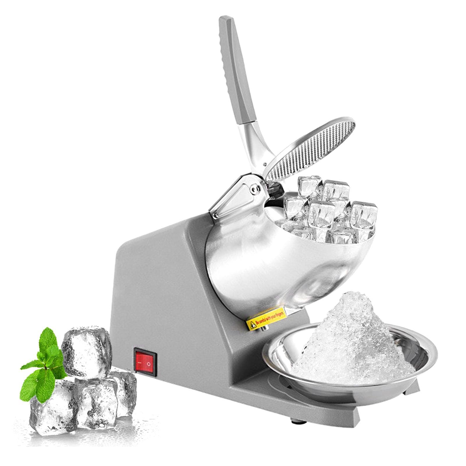 110V Dual Blades Electric Shaved Ice Machine US Plug grey