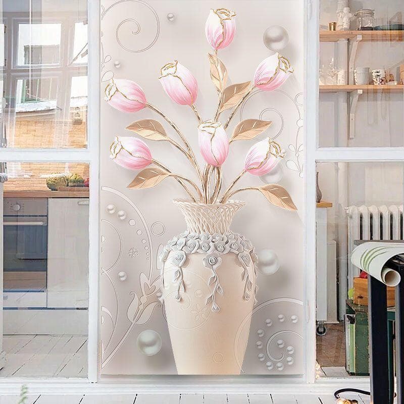 Bathroom Glass Stickers Bathroom Translucent Opaque Anti-transparent Balcony Window Blackout Glass Film Frosted Anti-peep 45x90cm