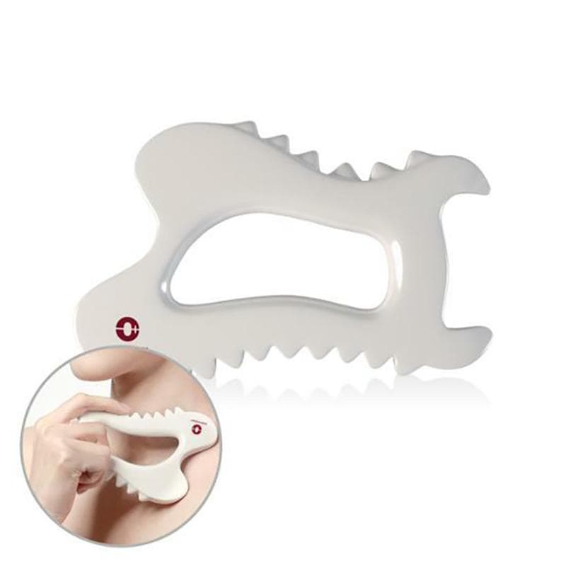 Ceramic Gua Sha Board Skin Scraping Tools Face Massager   Whole Body Carving Whole Body Point Acupuncture Open Back  1pcs