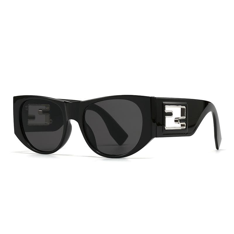 Modern Retro Large Square Frame Metal Sunglasses Ins Style Street Fashion Cross-Border Export 9217