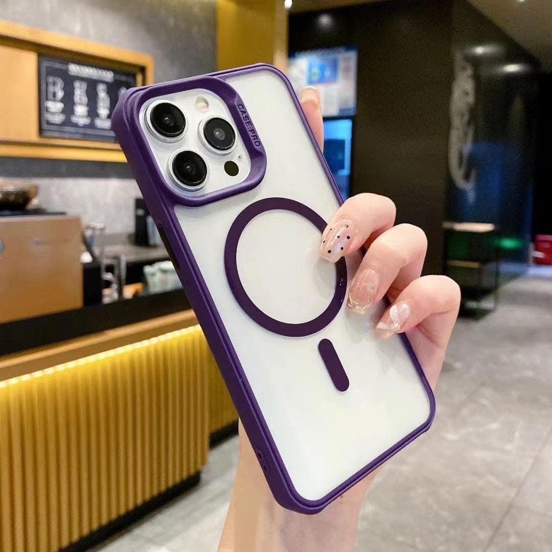 Applicable To IPhone 15 Mobile Phone Case Magnetic Transparent Apple 14 ProMax Skin Matte 13 Acrylic Protective Case Apple 15Plus