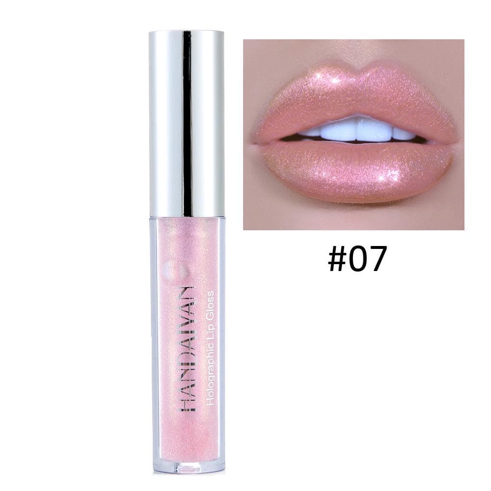 Handaiyan 6 Colors Lip Gloss Longlasting Glitter Red Nude Lipstick Liquid Waterproof Moisturize Luminous Lipgloss Makeup 07