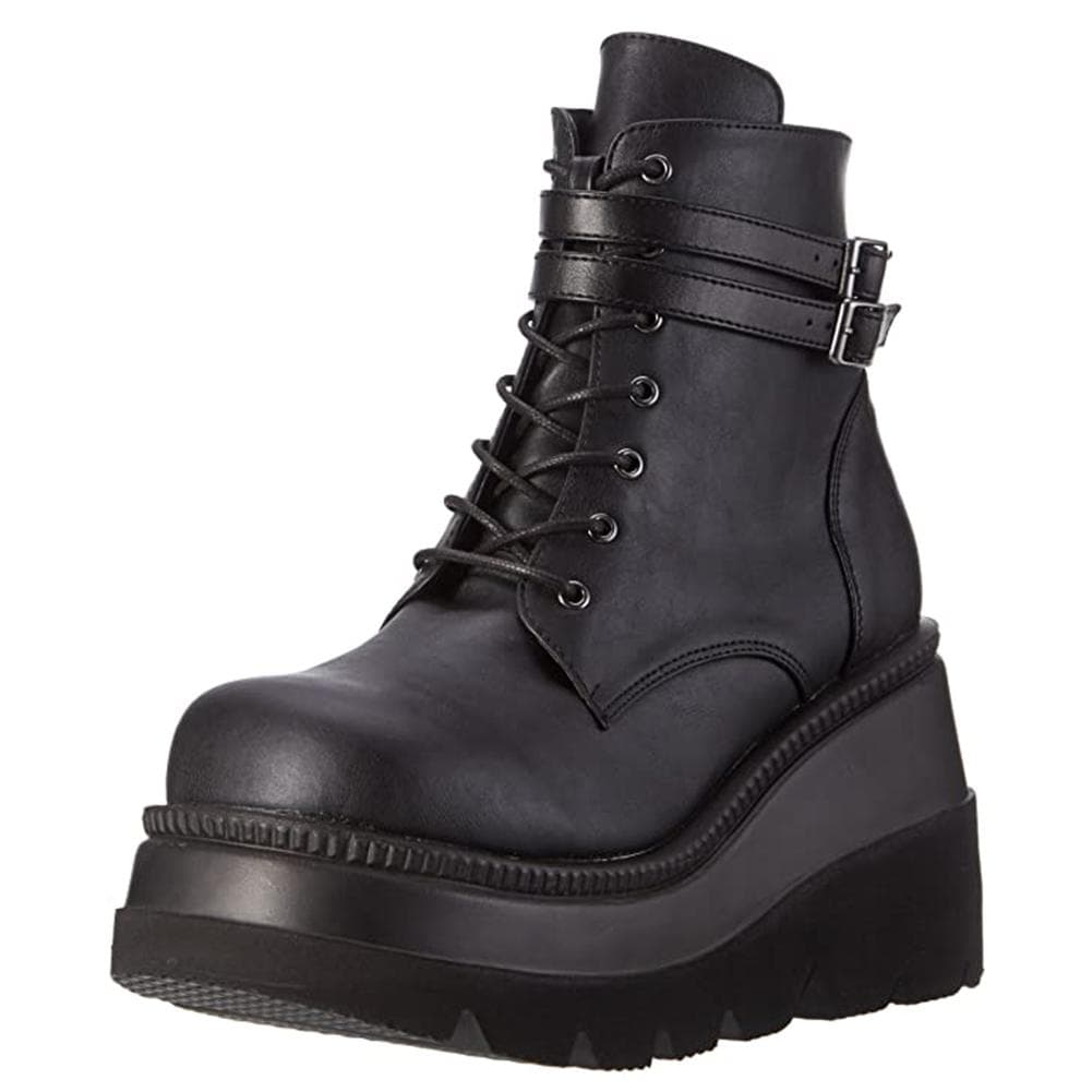 Fashion Fashion Brand Fashion High Platform Boots Women High Wedges Ankle Boots Woman 2024 Winter High Heels Thicken Boots Botas Mujer99 38 black
