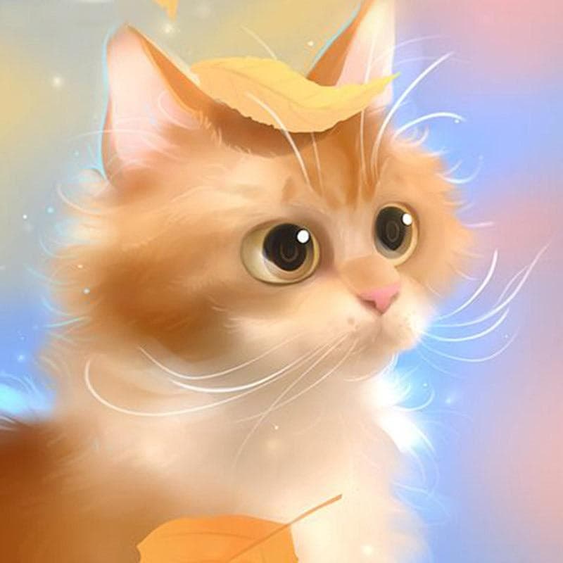 Diamond Embroidery Cross Stitch Cute Cat Diamond Embroidery Craft Painting Diamond Wall Arts Decor 30x30CM
