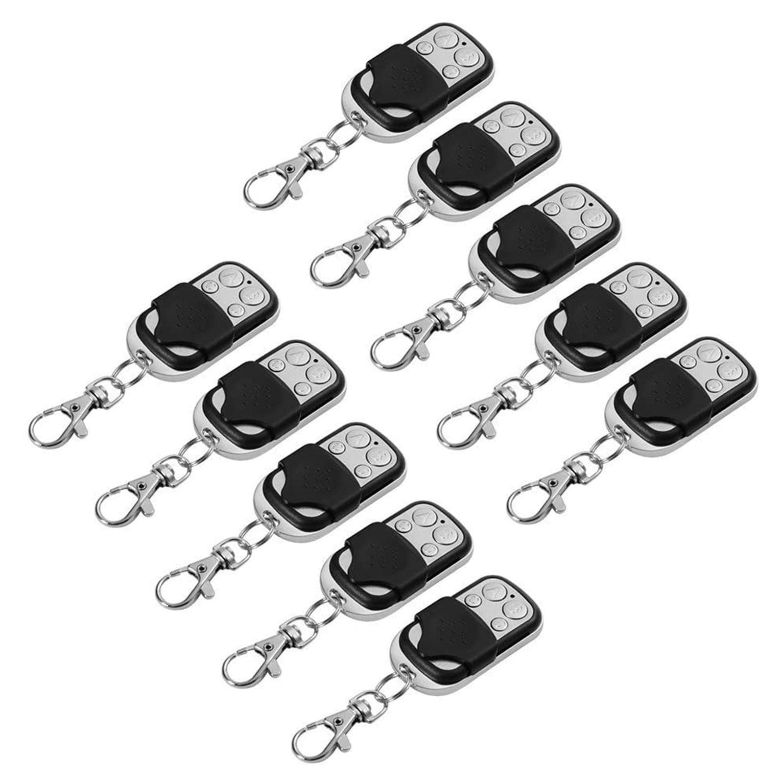 10Pcs Electric Cloning Universal Gate Garage Door Opener Remote Control Fobs 433MHz Replacement Key 10Pcs
