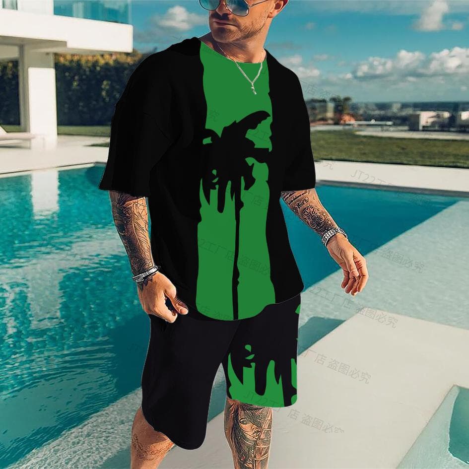Summer BoB Marley Reggae T Shirt Sets Fashion Jogging Short Sleeve Harajuku Suit Men Tracksuit 3D Printed Breathable Clothes 6XL XXL