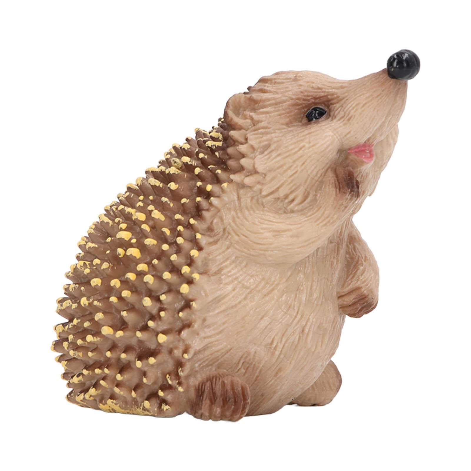 Hedgehog Figurines Simulation Hand Painted Lifelike Realistic Hedgehog Figures Model for Garden