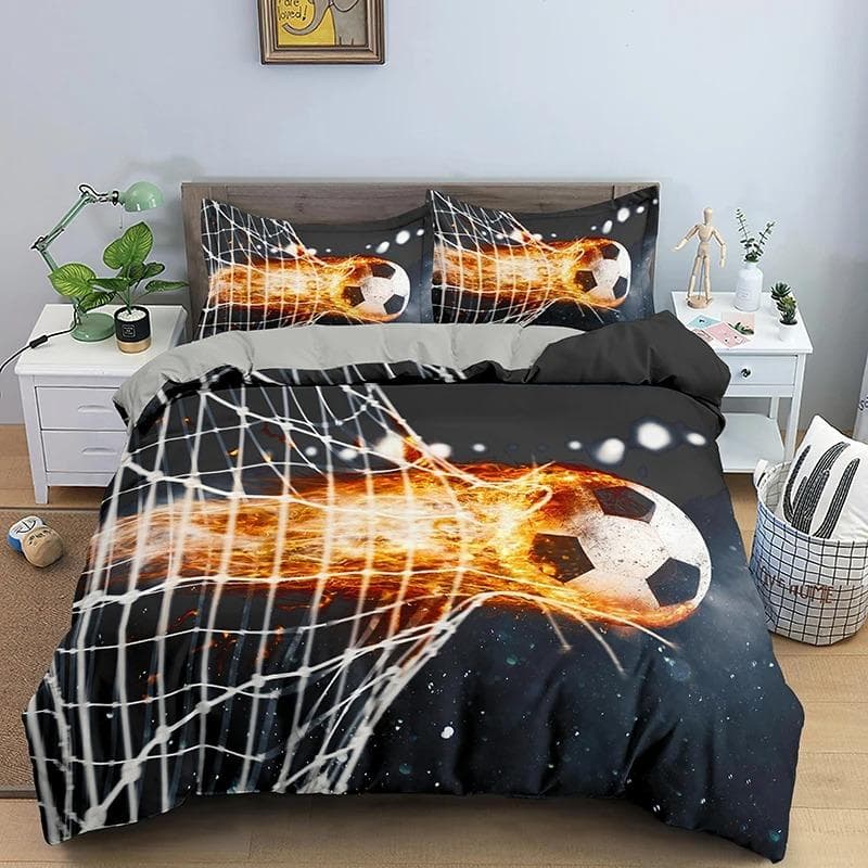 Northern Europe Basketball Bedding Sets Home Textile Ball Pattern Duvet Cover Pillowcase Bedclothes TwinQueenKing Size 70x133cm 2pcs