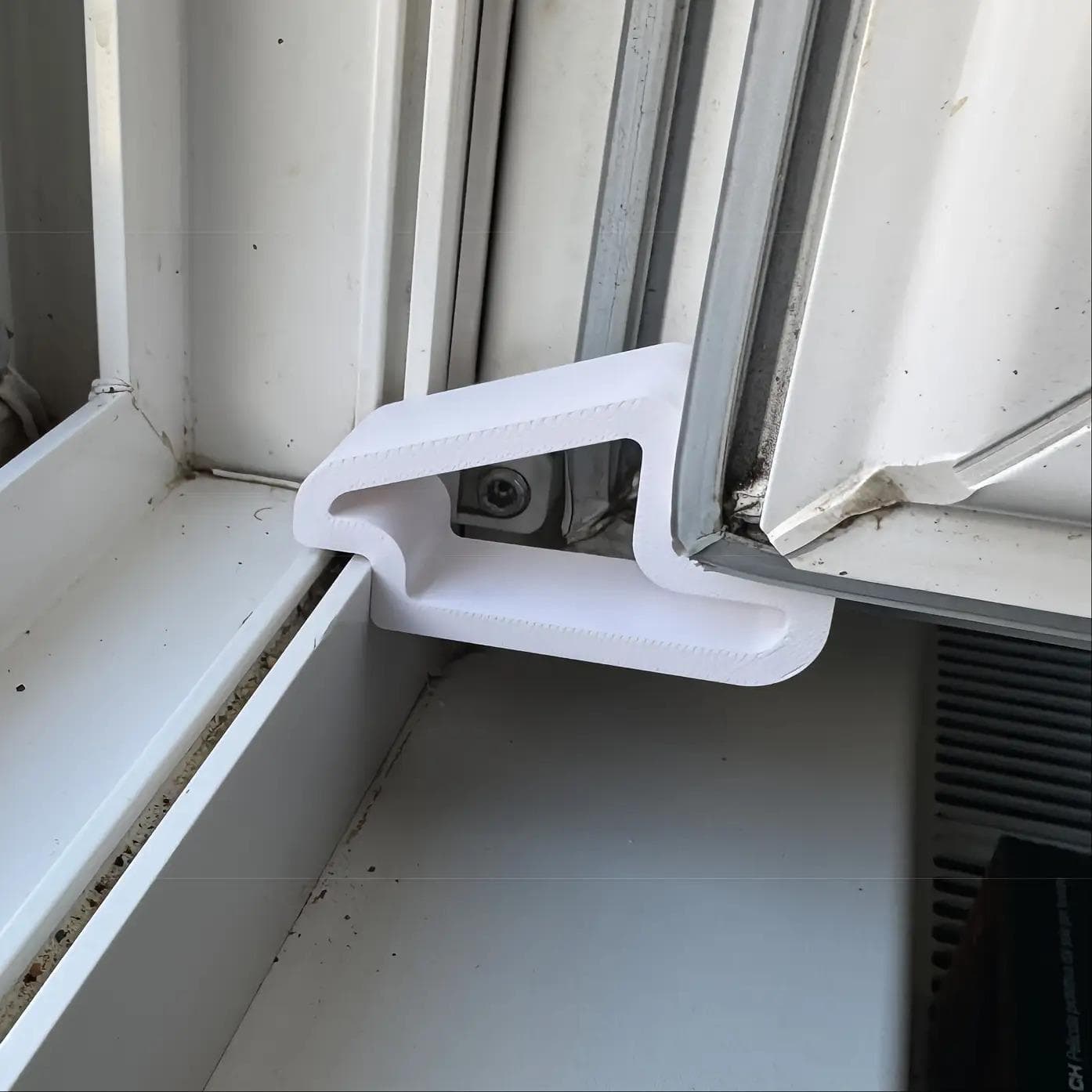 1pcs Door Window Stopper | Sturdy Plastic Anti-Collision Bumper Easy Install for Patio Doors, Bedroom Essential | Home Safety Gift white