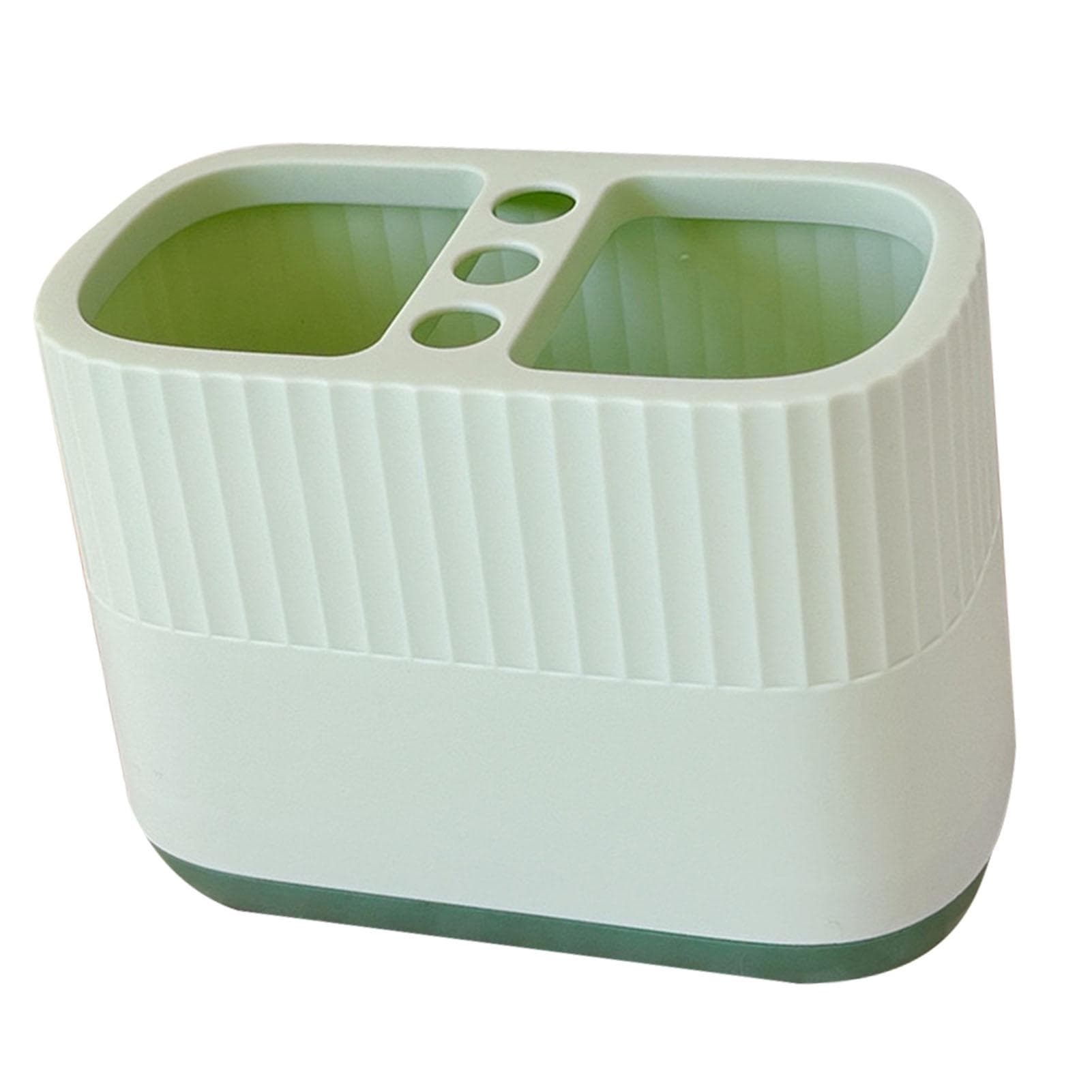 Pen Holder Large Capacity 2 Compartments Cute Cartoon Pattern Sturdy Pencil Organizer Cup for