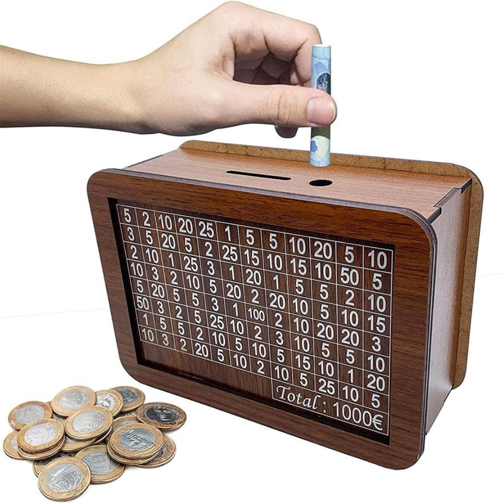 Handmade Piggy Bank Reusable Coin Tray Storage Case Home Use Money Box Children 1000 capacity