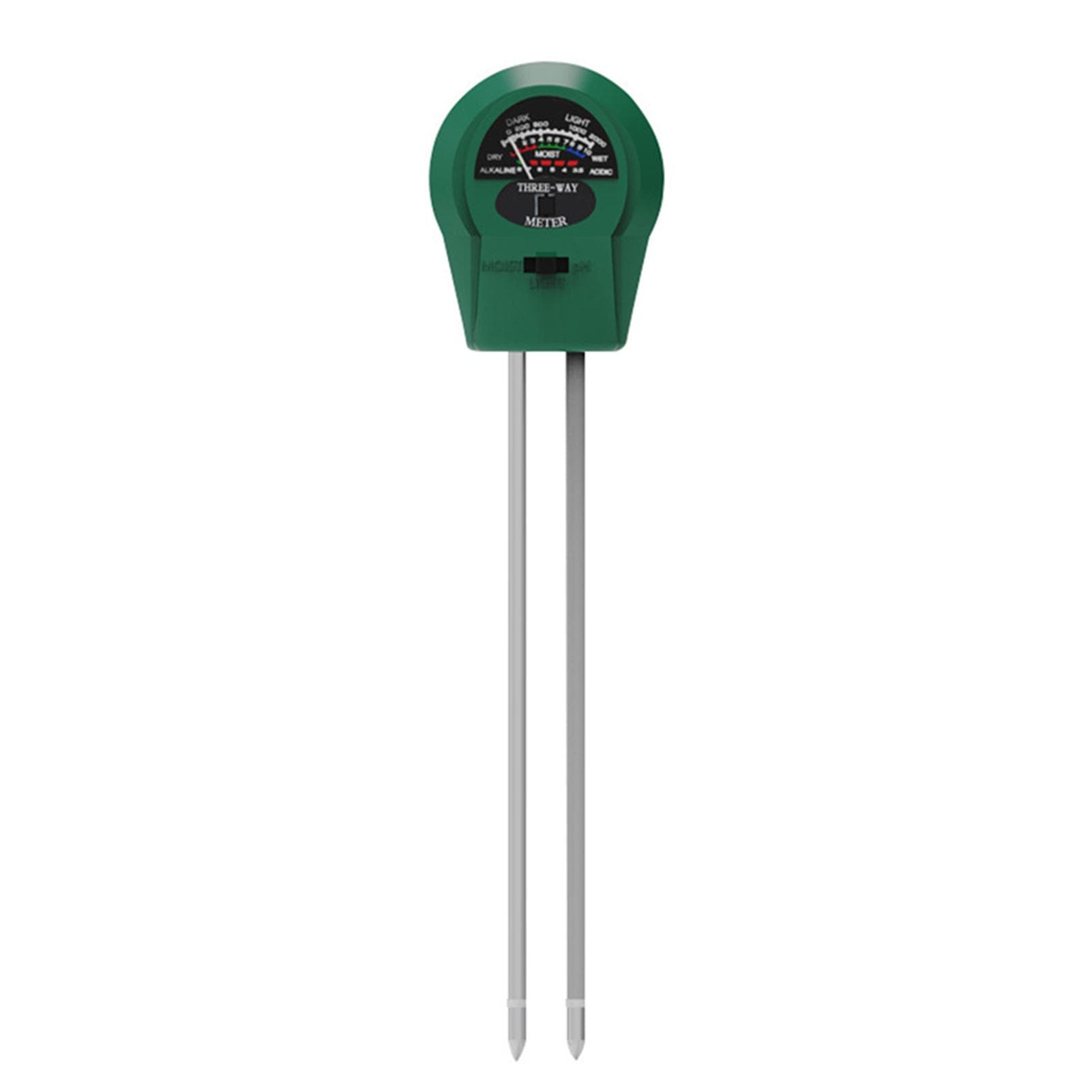Pointer Soil Tester 3 in 1 Light/ PH/ Moisture Testing Multifunction Soil Test Probe Portable Soil dark green