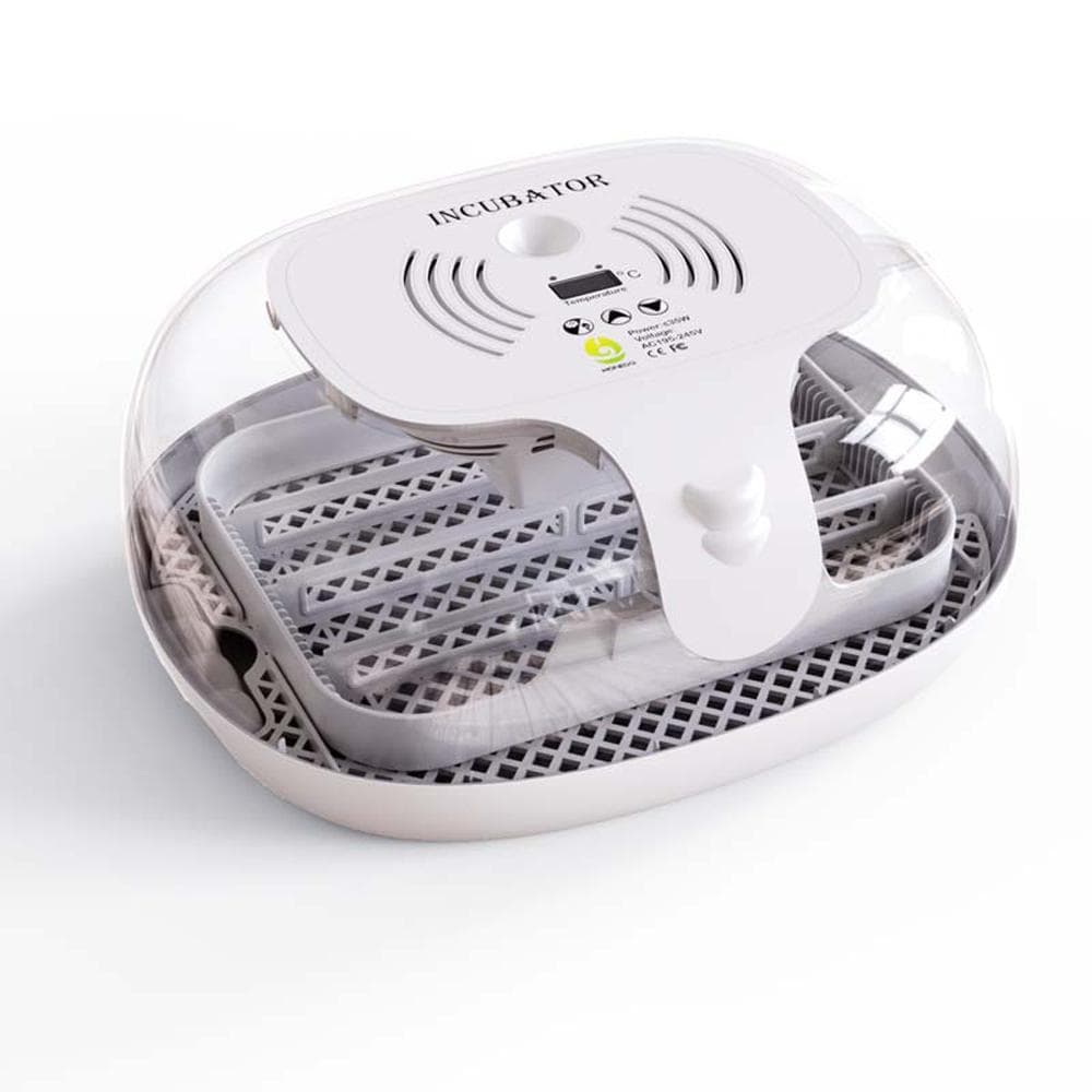 Egg Incubator for Hatching with Automatic Egg Turning Led Egg Test Lamp Clear Lid Easy to Wash 16 EU Plug