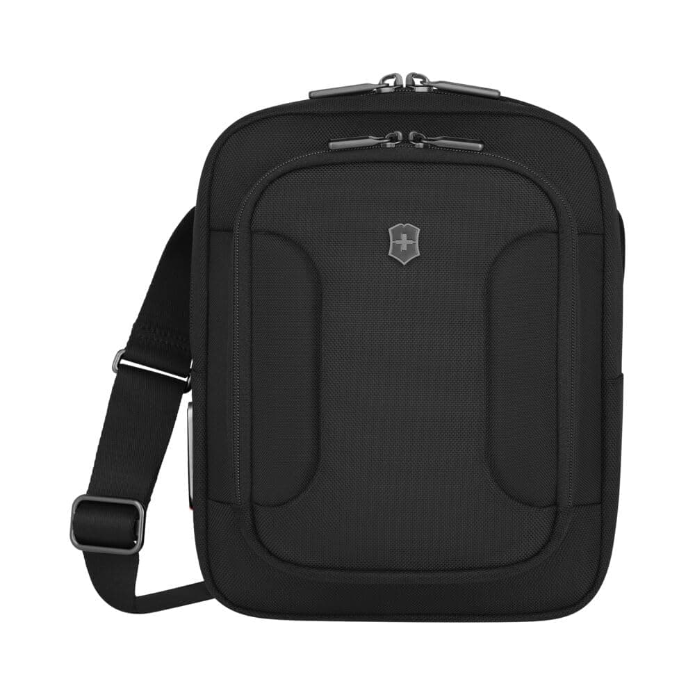 Victorinox Werks Traveler Crossbody Bag with Tablet Zippered Shoulder 7L Antibacterial Business Black 7.0 11-inch Pocket, Pocket, Strap, Capacity,