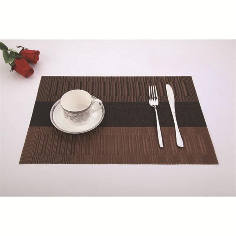 Placemats Table Mat Weave Stripe Pads Pallet Coaster Napperon Table Mat Tapete de lugar kitchen accessories Easy-to-clean dining table mat, plate mat