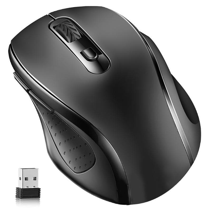 1PCS 2.4GHz Wireless Battery Mouse Portable Ergonomic Computer Silent Mouses PC Desktop Laptop Accessories black