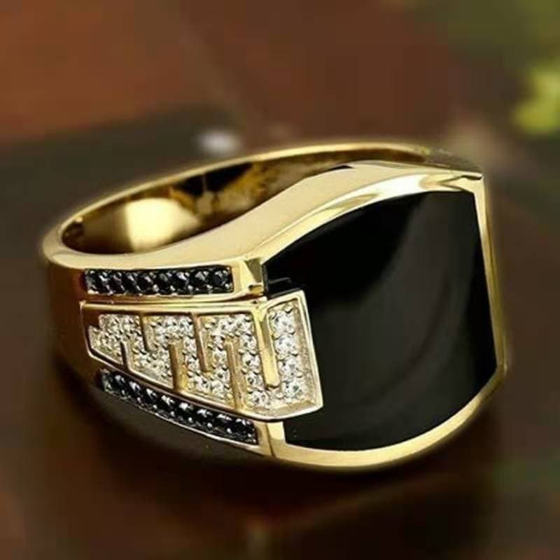 Retro Handmade Turkish Signet Rings For Men Ancient Silver Color Carved Eagle Ring Mystic Zircon Inlay New Punk Motor Biker Ring 12