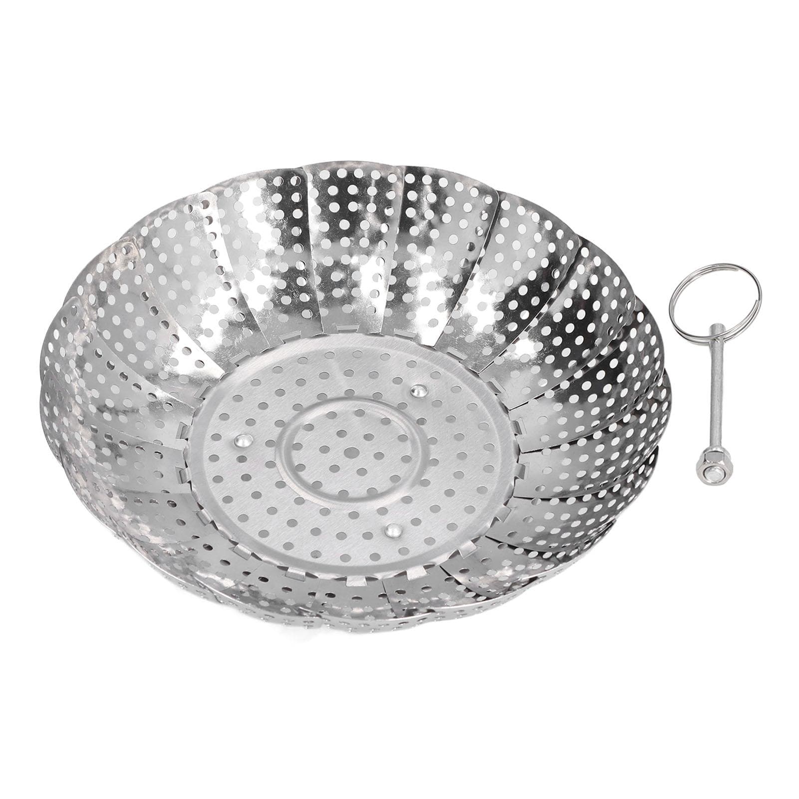Steaming Plate Detachable Handle Design Retractable Stainless Steel Corrosion Resistant Food