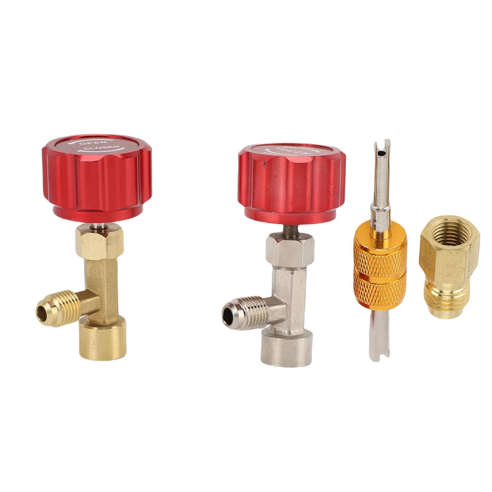 R134a Can Tap Kit Refrigerant Dispenser with Valve Core Remover for Coolant Recharging Car Truck