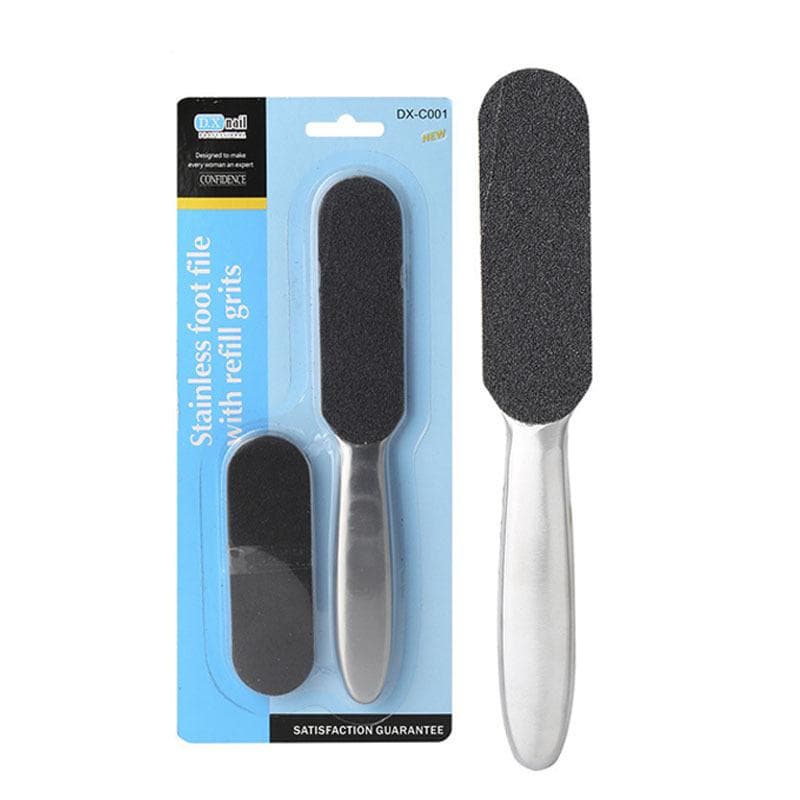 1PCS Foot Rasp With 10Pcs Sanding Paper Feet Care For Hard Dead Skin Callus Remover Pedicure File Replacement