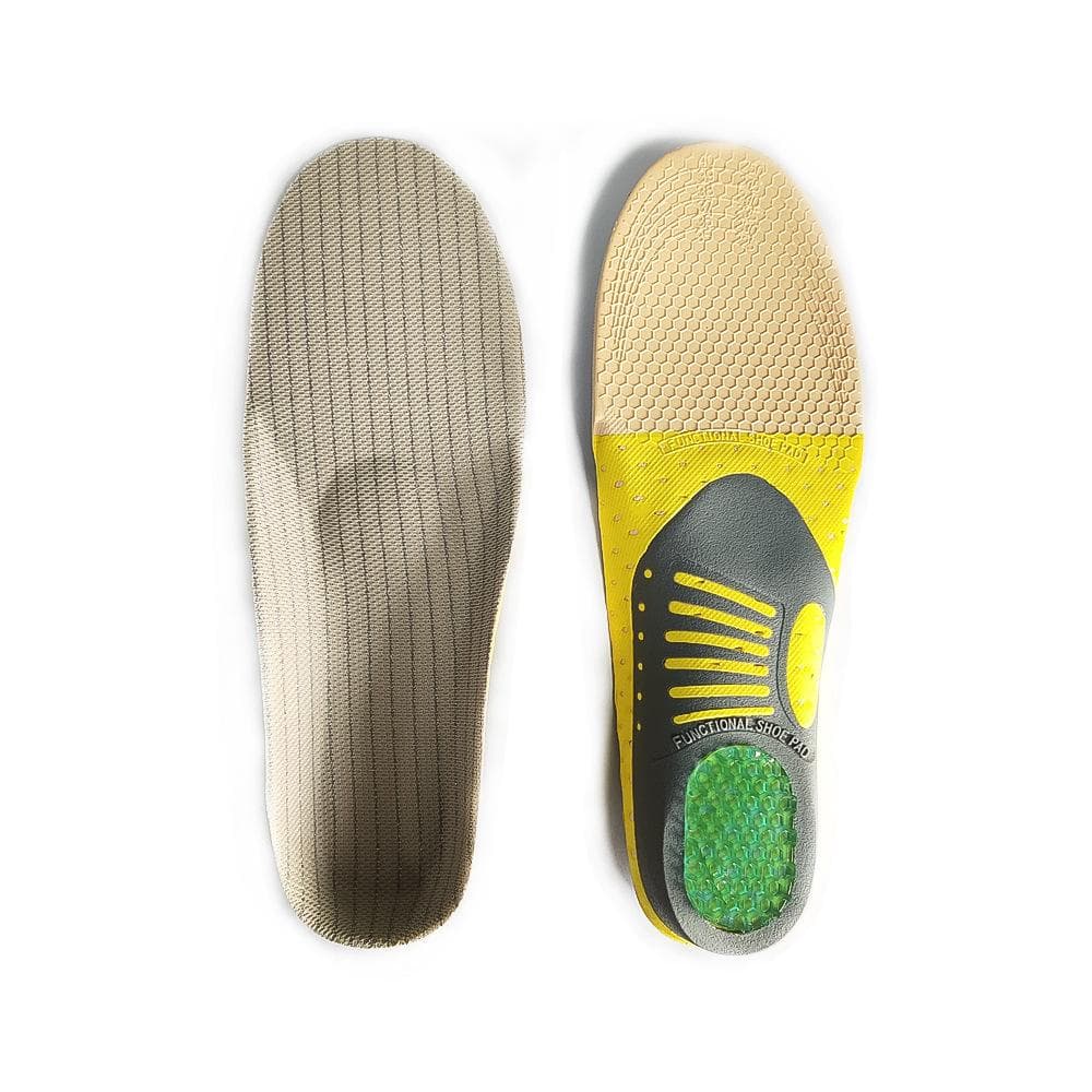 Orthotic Gel Insoles Orthopedic Flat Foot Health Sole Pad for Shoes Insert Arch Support Pad for Plantar Fasciitis Unisex Insole L EU 41-46 green