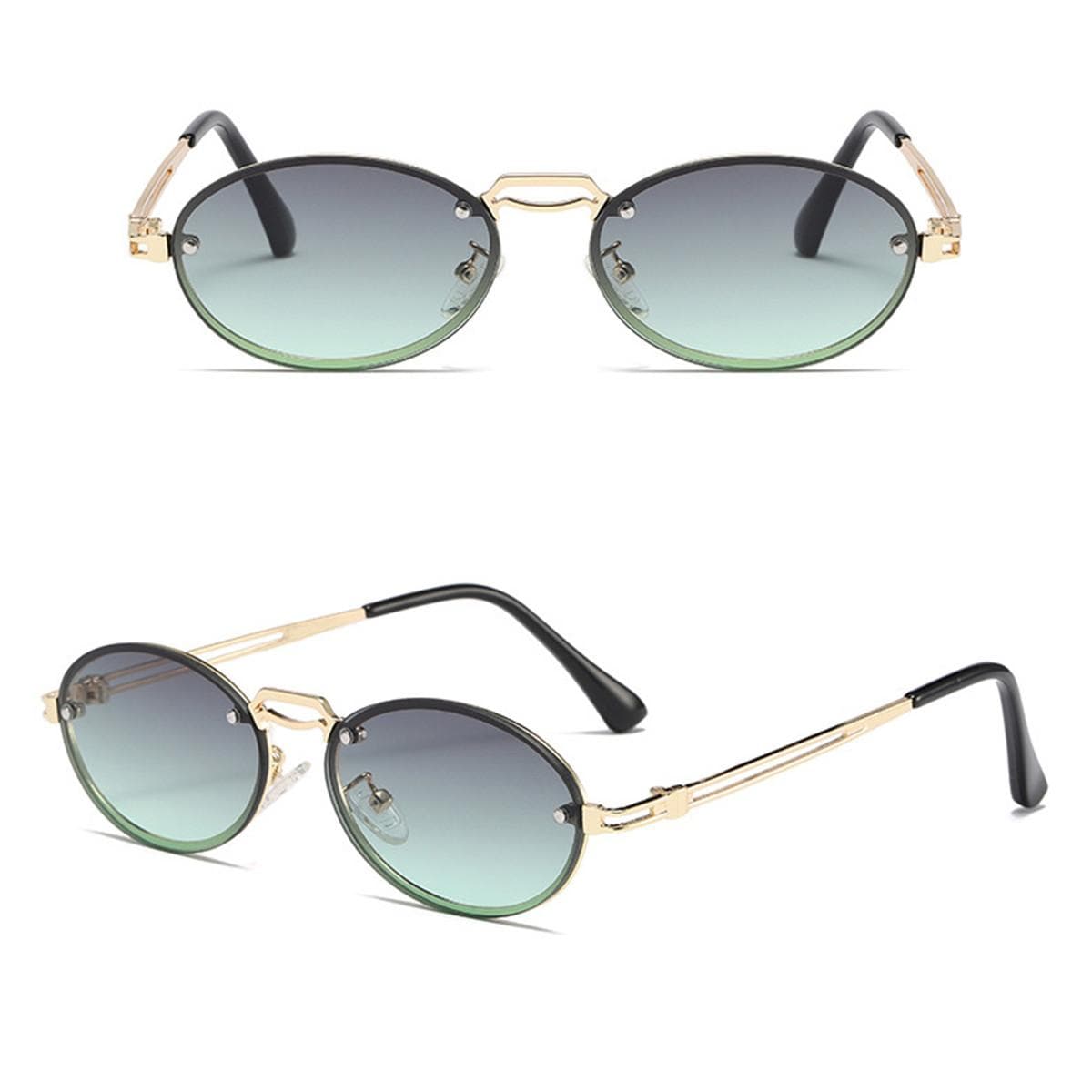 FOENIXSONG Vintage Sunglasses for Men Women UV400 Protection Oval Small Retro Sun Glasses Fashion Eyewear Other