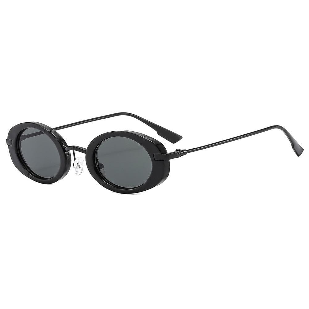 New Retro Gradient Oval Small Frame Women Sunglasses Leopard Print Fashion UV400 Protection as picture