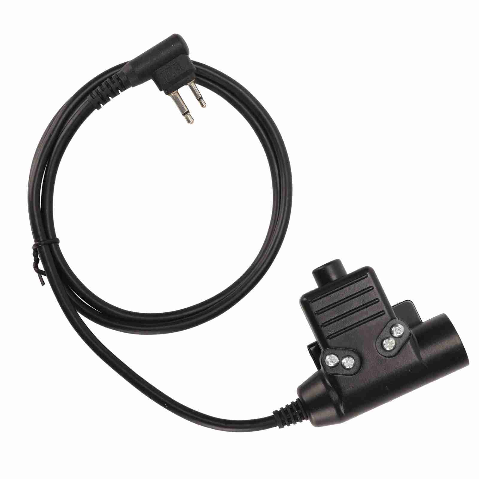 U94 PTT System Adapter 2 Pin M Head Dual Plug Waterproof Push to Talk Headset Adapter for Motorola