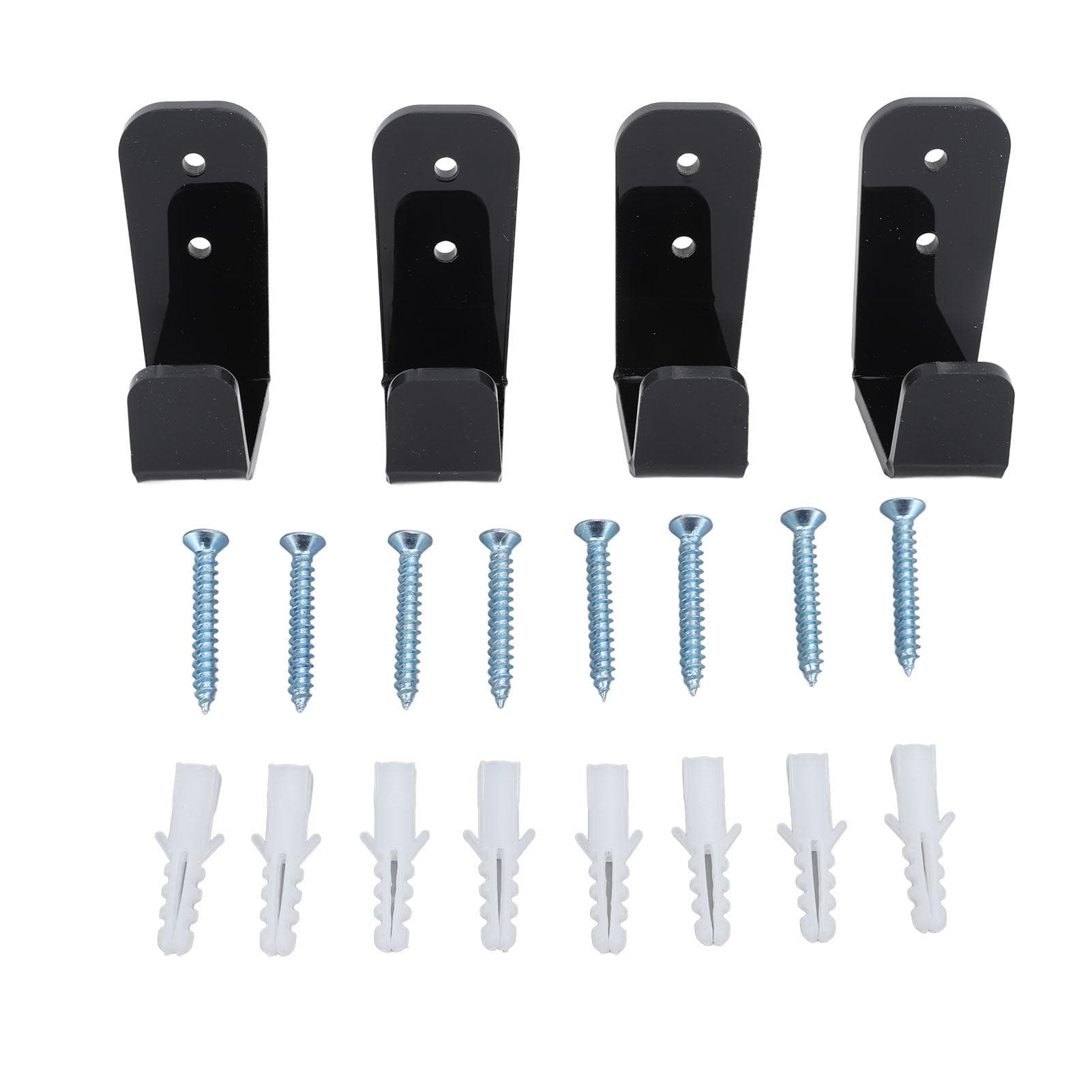 4PCS Hockey Stick Rack Black Acrylic Hockey Stick Holder Wall Mount Versatile Hockey Stick Hanger