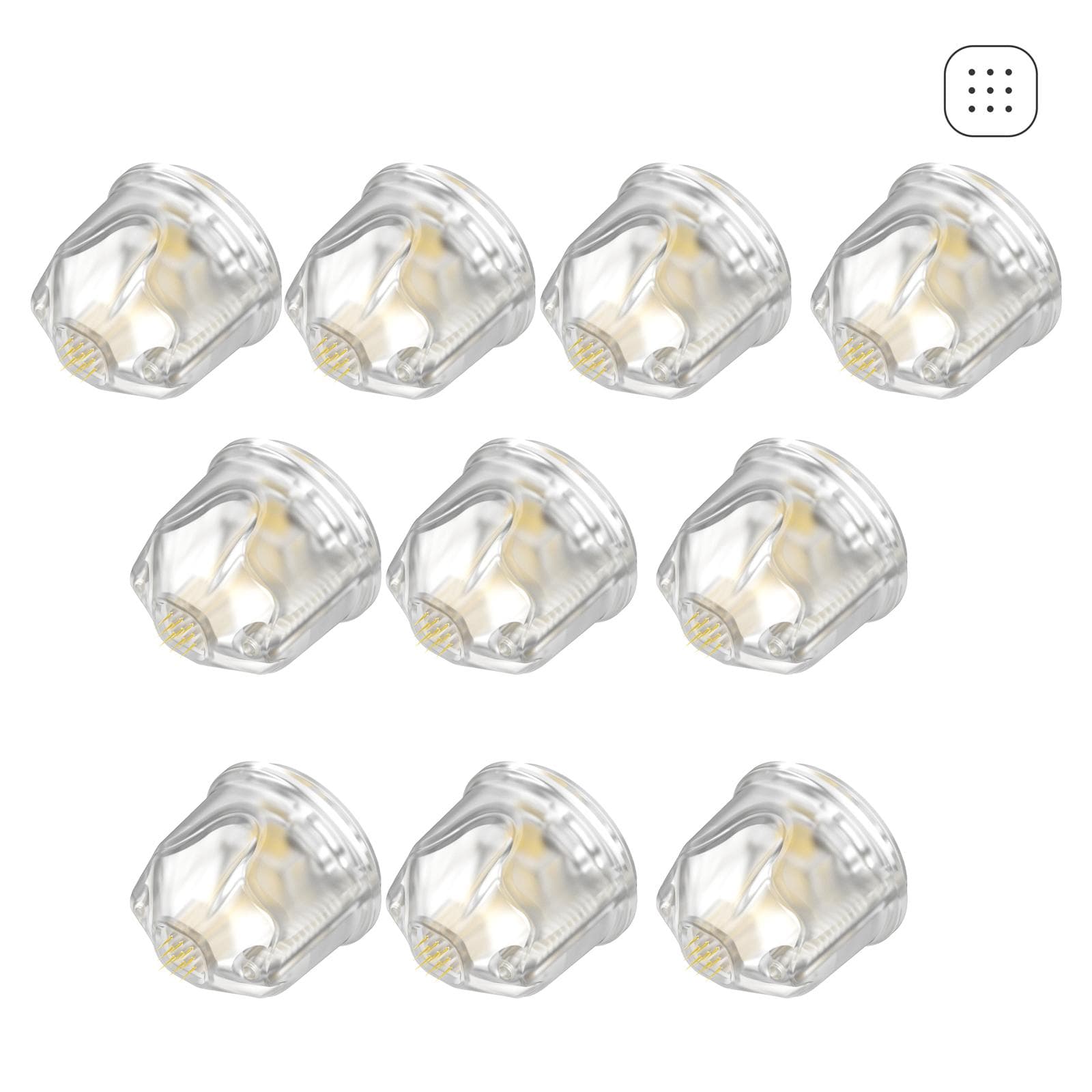Bio Roller Q2 Replacement Heads Pack of 5 9pin transparent