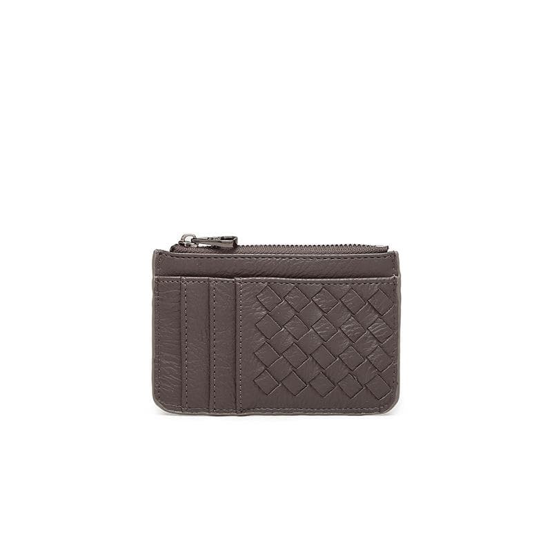 Zipper Ladies' Coin Purse, Woven Multi-slot Business Card Case, ID Card Holder, Keychain, Small Wallet